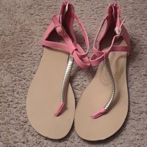 Peach sandals